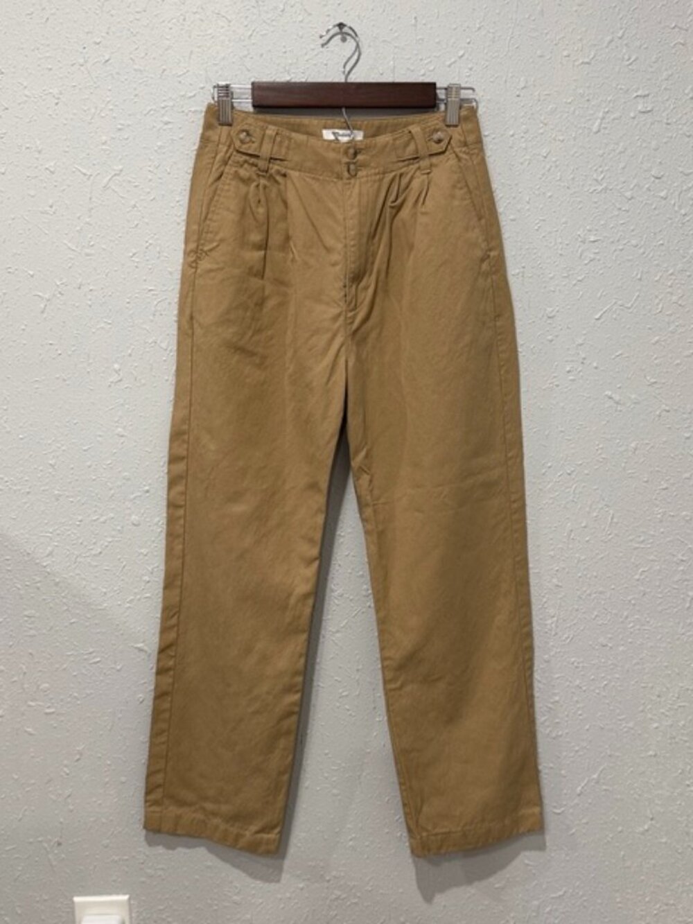 Madewell Khaki Straight Leg High Waisted Trouser Pants Women's‎ Size 0